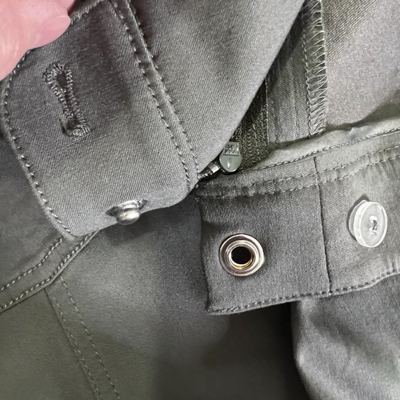 Inc International Concepts Ruched-Hem Cropped Pants, Urban Olive, Size 14 - Picture 7 of 12